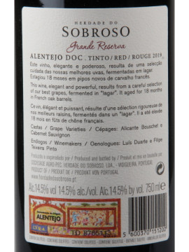 Herdade do Sobroso Grande Reserva Tinto 2021