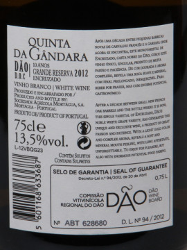 Quinta da Gandara Encruzado 10 Anos Grande Reserva 0.75 Branco 2012