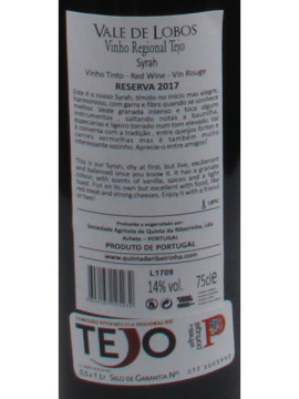 Quinta da Ribeirinha Vale de Lobos Syrah