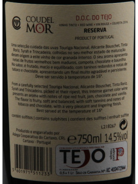 Coudel Mor Reserva 0.75 Tinto 2016