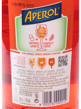 Aperol Aperitivo de Raizes E Ervas Doces 100 Cl