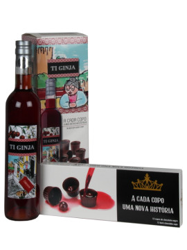 Ginja de Obidos Ti Ginja 0.50 L + 12 Copos de Chocolate