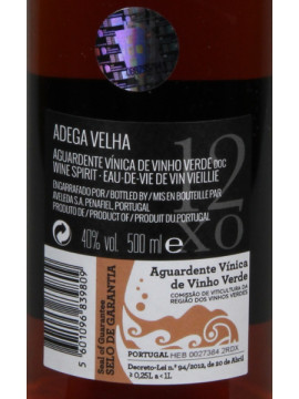 Aguardente Adega Velha Xo 12 Anos 0,50L