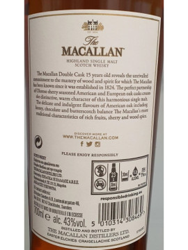 Malt Macallan 15 Anos 0.70X43º